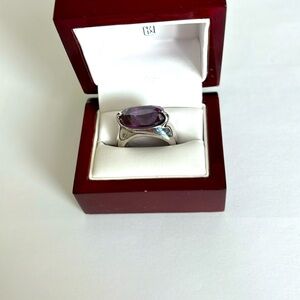 Sterling Silver ring with Alexandrite, size 7
